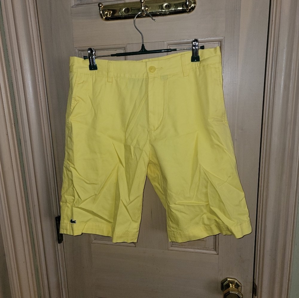 NWT Mens SZ 30 Lacoste Yellow Shirts Classic Fit - Picture 2 of 8
